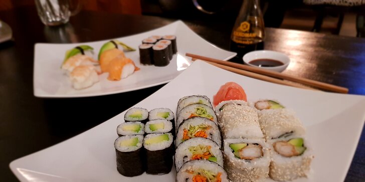 Sushi – lék na zimní splín: 18 až 64 ks pro romantický večer i partu přátel