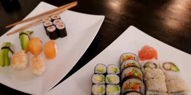 Sushi – lék na podzimní splín: 30 ks ve vegetariánské, losové nebo krevetové verzi