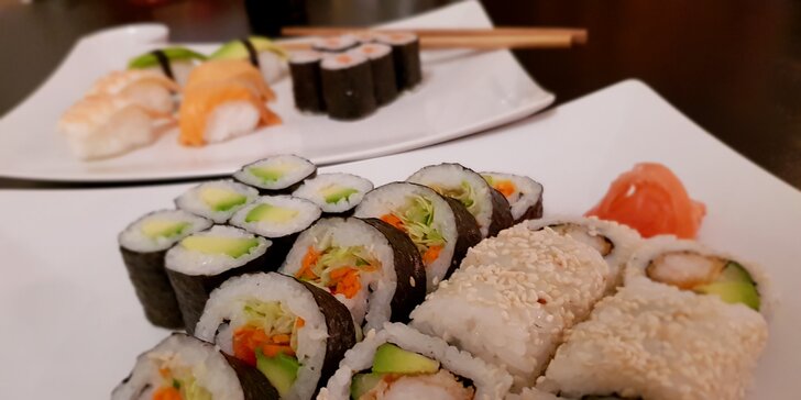 Sushi – lék na podzimní splín: 30 ks ve vegetariánské, losové nebo krevetové verzi