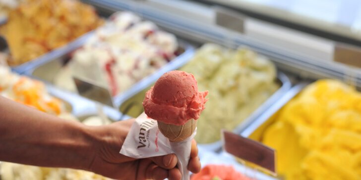 1,5 litru italské zmrzliny do vaničky z cukrárny Vanille na náměstí Míru