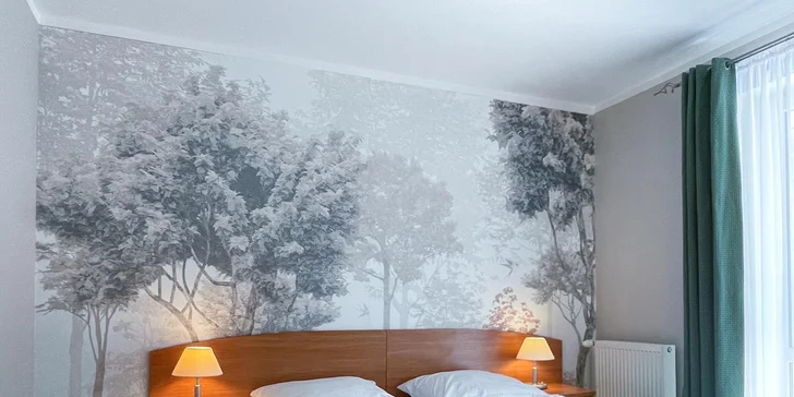 V ponuke sú dvojlôžkové a trojlôžkové izby alebo priestranný apartmán s dvoma spálňami.
