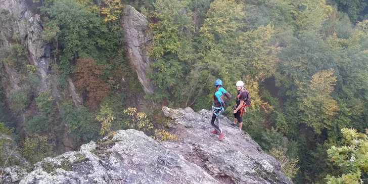 Zážitkový polodenní kurz Via ferrata lezení v Českém ráji