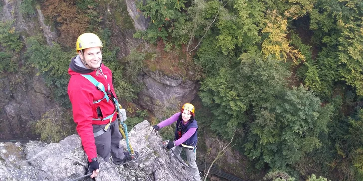 Zážitkový polodenní kurz Via ferrata lezení v Českém ráji