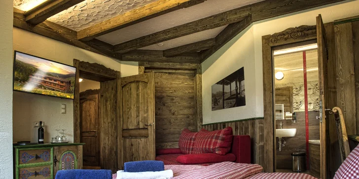 Kouzelný pobyt v Belianských Tatrách: rustikální hotel, polopenze i wellness