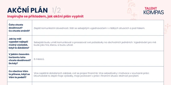 Profesionální mentoring a koučink je založený na metodice testu talentů a rozebírá akční plánu krůček po krůčku až k vrcholu.