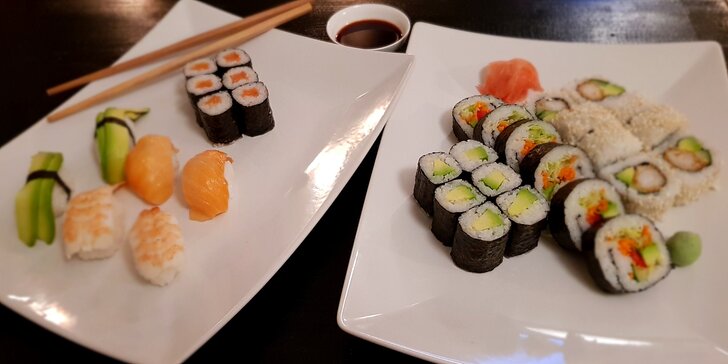 Sushi – lék na zimní splín: až 38 ks ve vegetariánské, losové nebo krevetové verzi