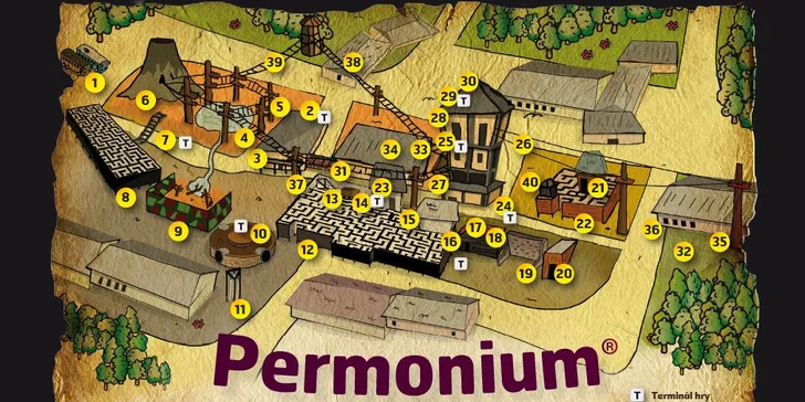 Díky mapce se v areálu neztratíte. 