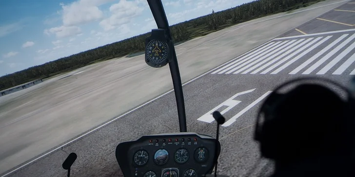 Staň se pilotem helikoptéry: Plně pohyblivý simulátor s 3D brýlemi