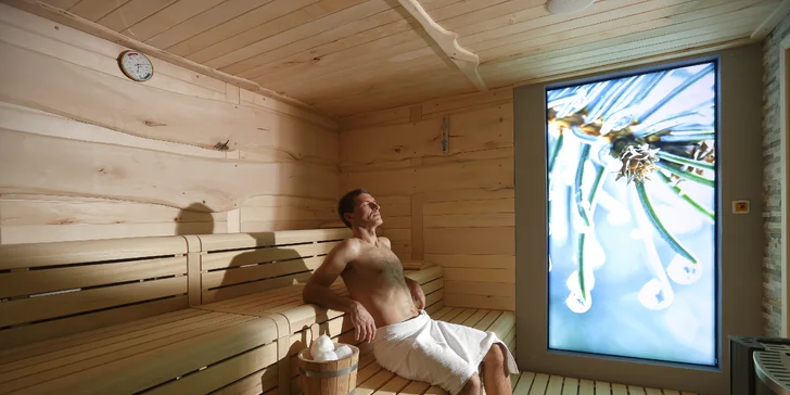V cene pobytu máte neobmedzený vstup do hotelového wellness centra so saunovým svetom.