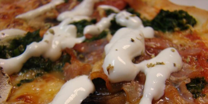 2 italské pizzy z ingrediencí dle vašeho přání