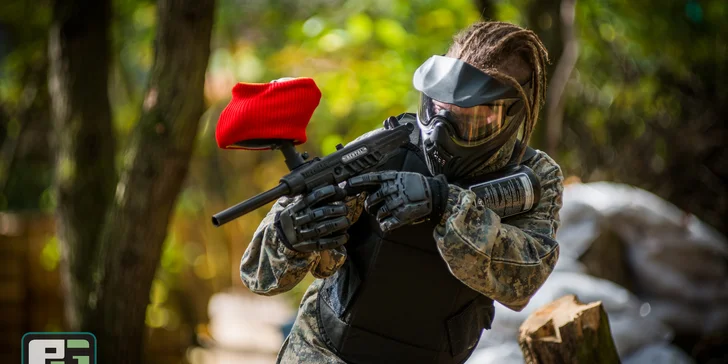 Outdoor paintball s ojedinělou scenérií na zbrusu novém hřišti na Smíchově