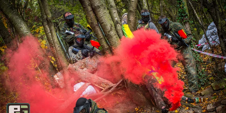 Outdoor paintball s ojedinělou scenérií na zbrusu novém hřišti na Smíchově