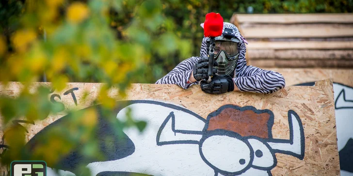 Outdoor paintball s ojedinělou scenérií na zbrusu novém hřišti na Smíchově