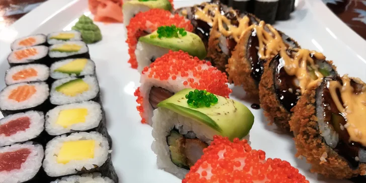 Sushi v té nejlepší formě: Set 28 nebo 50 ks exotické pochoutky