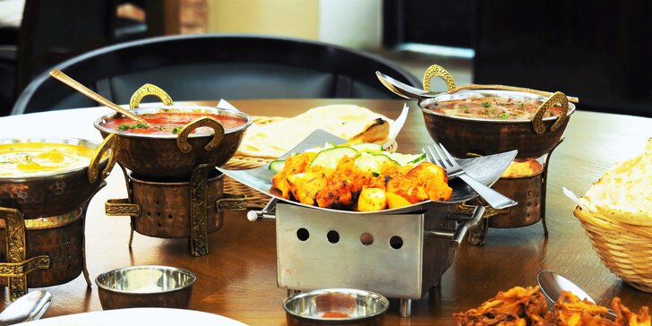 Indické degustační menu až pro 4 osoby sestavené z nejoblíbenějších jídel