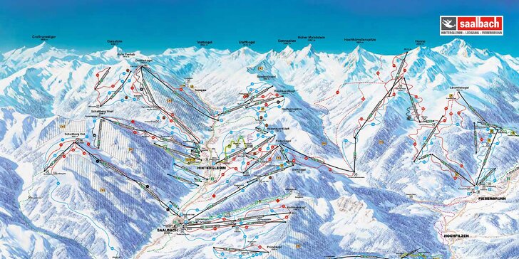 Prosincové jednodenní lyžování v rakouském středisku Skicircus -Saalbach