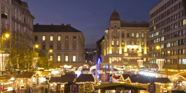 Předvánoční Budapešť: 3 noci se snídaní, adventní trhy i návštěva lázní