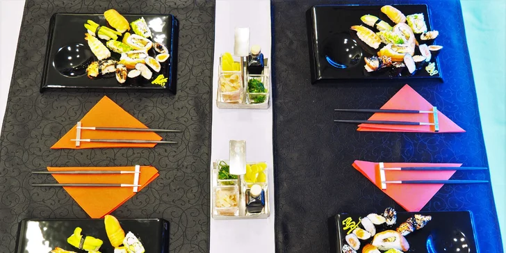 Hostina v 60 metrech nad zemí – výtečný sushi set pro dvojici nebo partu