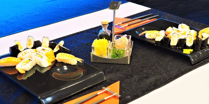 Hostina v 60 metrech nad zemí – výtečný sushi set pro dvojici nebo partu