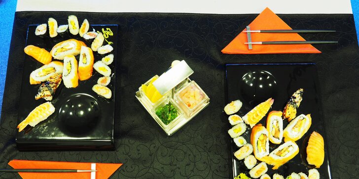 Hostina v 60 metrech nad zemí – výtečný sushi set pro dvojici nebo partu