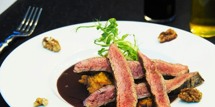 Degustační menu pro dva se čtyřmi chody a výhledem na Brno