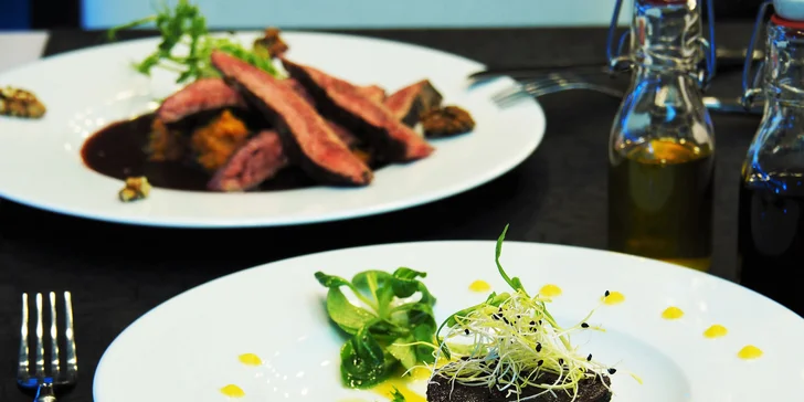 Degustační menu pro dva se čtyřmi chody a výhledem na Brno