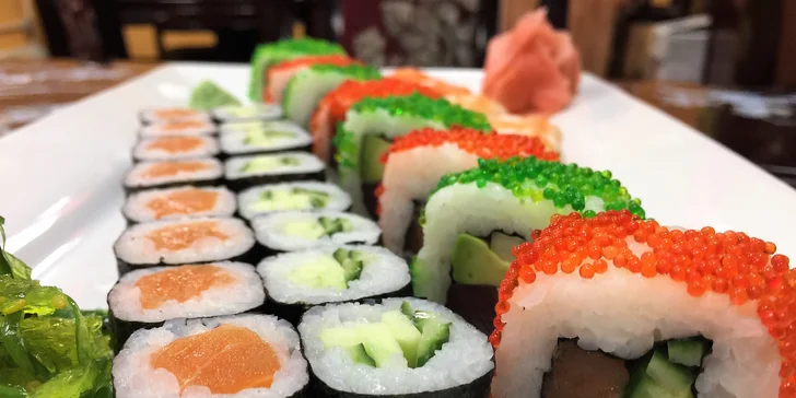 Sushi v té nejlepší formě: Set 28 nebo 50 ks exotické pochoutky