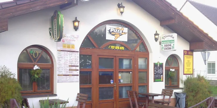 Dvě velké pizzy s osobním odběrem v Pizza Sprint