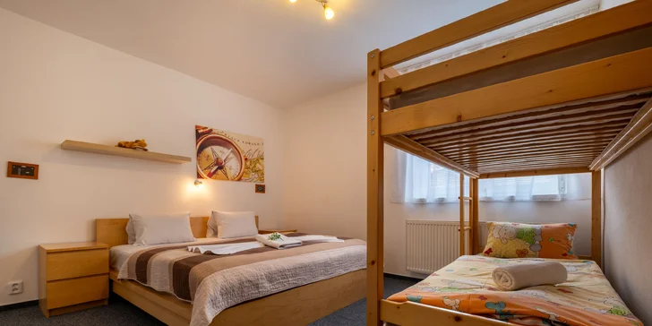 Vítány jsou dvojice i 6členné skupinky, prostorné apartmány poskytnou komfort všem.