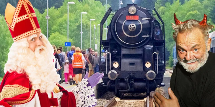 Mikulášská veselice s Václavem Upírem Krejčím i jízda parní lokomotivou