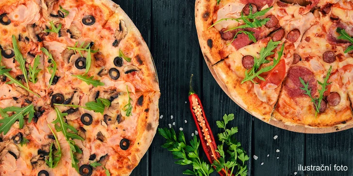 2 poctivé pizzy z pravých italských surovin: salámová, BBQ i pikantní