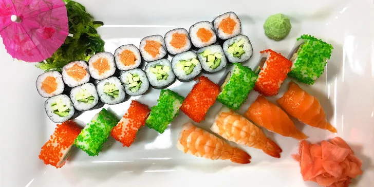 Sushi v té nejlepší formě: Set 28 nebo 50 ks exotické pochoutky