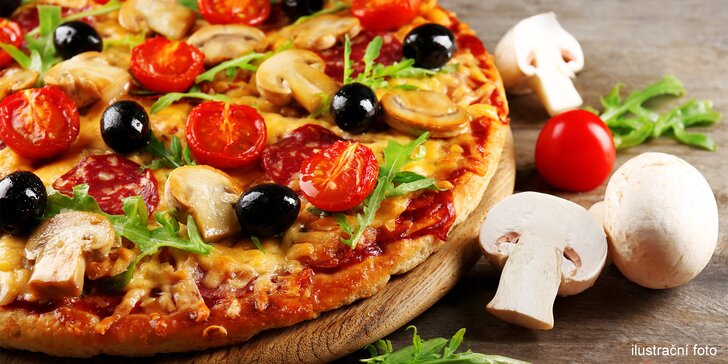 Italská dvojka: 2 velké pizzy o průměru 36 cm dle vašeho výběru