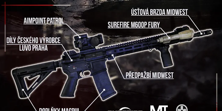 Zážitková střelba z dlouhých i krátkých zbraní: 3 balíčky a až 31 nábojů
