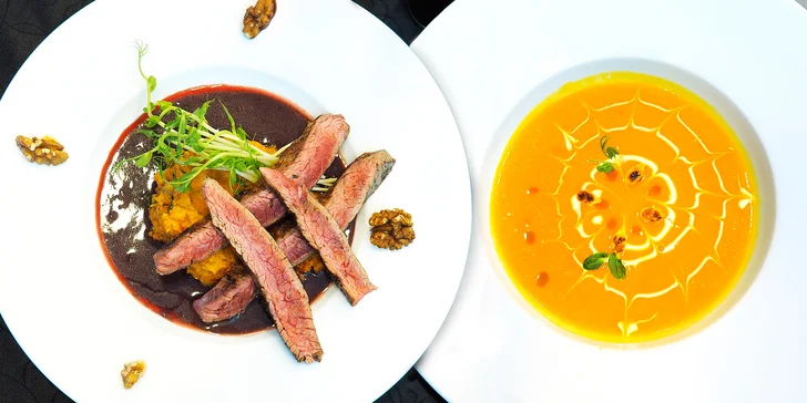 Degustační menu pro dva se čtyřmi chody a výhledem na Brno