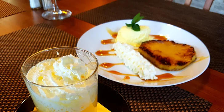 Grilovaný ananas a bombardino pro 1 nebo 2 pohodáře