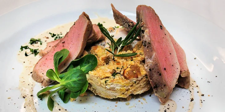 Degustační zvěřinové menu o 5 chodech pro dva: kančí, daňčí i kachní maso