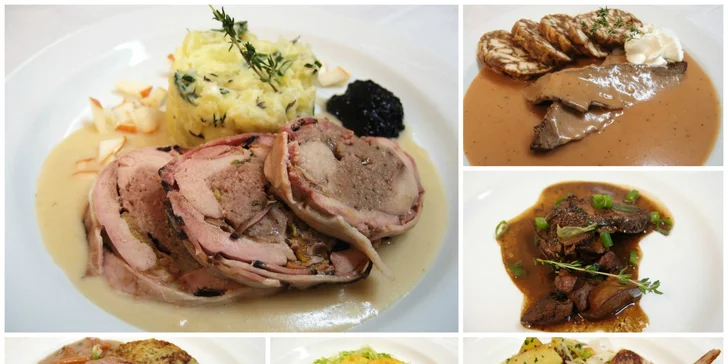 Degustační zvěřinové menu o 5 chodech pro dva: kančí, daňčí i kachní maso