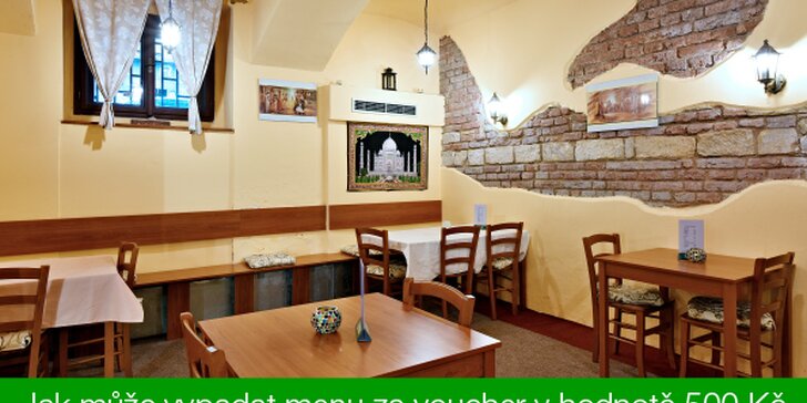 Dárkový voucher do indické restaurace u I. P. Pavlova v hodnotě 500 nebo 1000 Kč