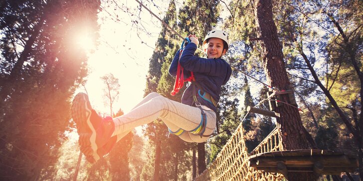 Vstupy do lanového Adventure Parku na Lipně pro dospělé i děti