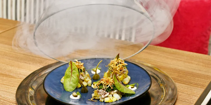 Moderní 4chodové menu: pstruh nebo krůta sous-vide i speciální pivní zmrzlina