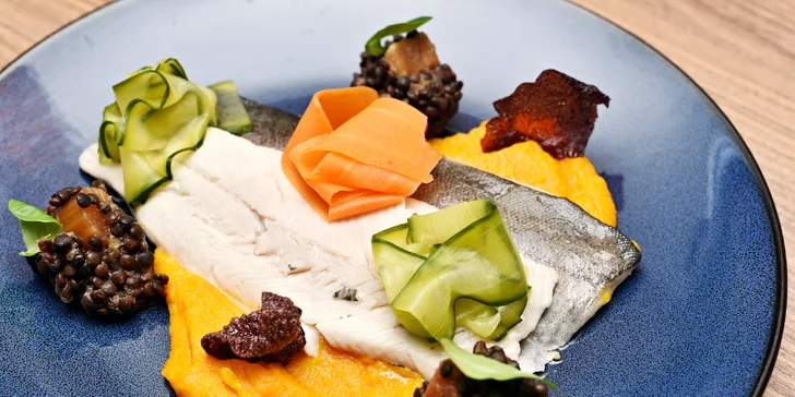 Moderní 4chodové menu: pstruh nebo krůta sous-vide i speciální pivní zmrzlina