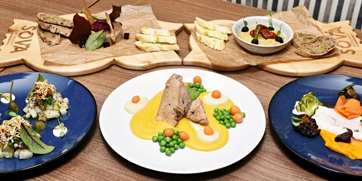 Moderní 4chodové menu: pstruh nebo krůta sous-vide i speciální pivní zmrzlina