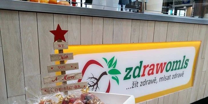 Dobroty plné vitamínů ve Zrawomlsu v Galerii Šantovka: obědové menu i dezert