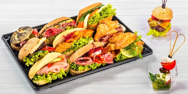 Exkluzivní pohoštění na vaši párty: 700 nebo 2050 g gastronomických dobrot