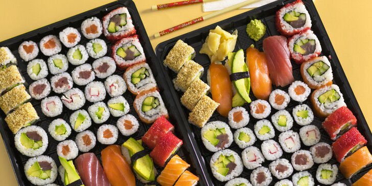 Asie do vašeho obýváku nebo kanceláře: rozvoz sushi setů s 18, 44 nebo 88 kusy