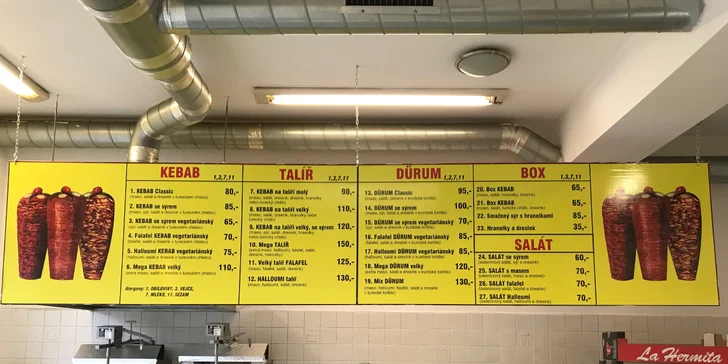 Skvělý kebab dle výběru a nápoje pro 2 osoby