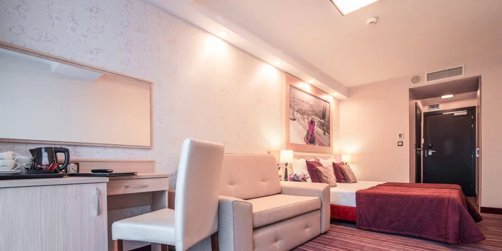 Môžete si tiež zvoliť izbu Premium (13 m²) alebo veľkú izbu Premium (18 m²).
