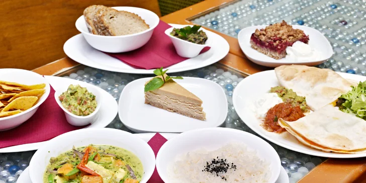 Vege menu pro 2: kari, nebo quesadilla? 3 chody s možností volby v Lehké hlavě