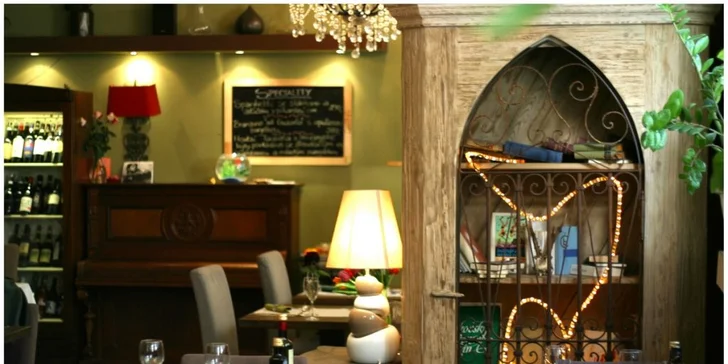 Dárkový voucher do restaurace s krásnou zahradou a středomořskou kuchyní